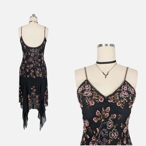 Sue Wong Black Pink High Low Sundress